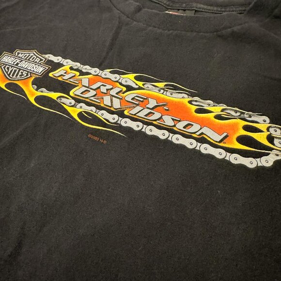 Vintage Y2K Harley Davidson 2002 Barnett El Paso Texas Size 3XL Shirt Black Tee - Picture 1 of 6